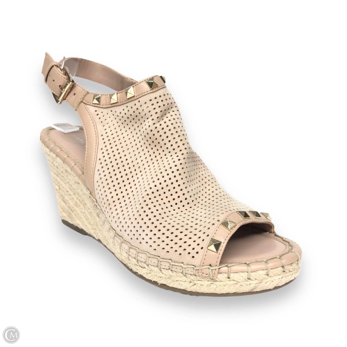 Sandals Heels Wedge By Marc Fisher In Beige, Size: 8