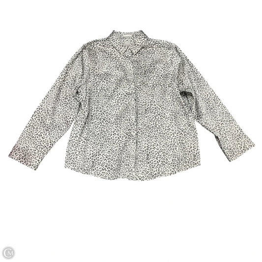Top Long Sleeve By Chicos In Grey, Size: 18