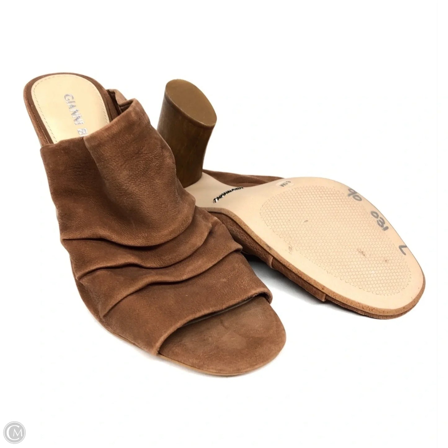Sandals Heels Block By Gianni Bini In Brown, Size: 6.5