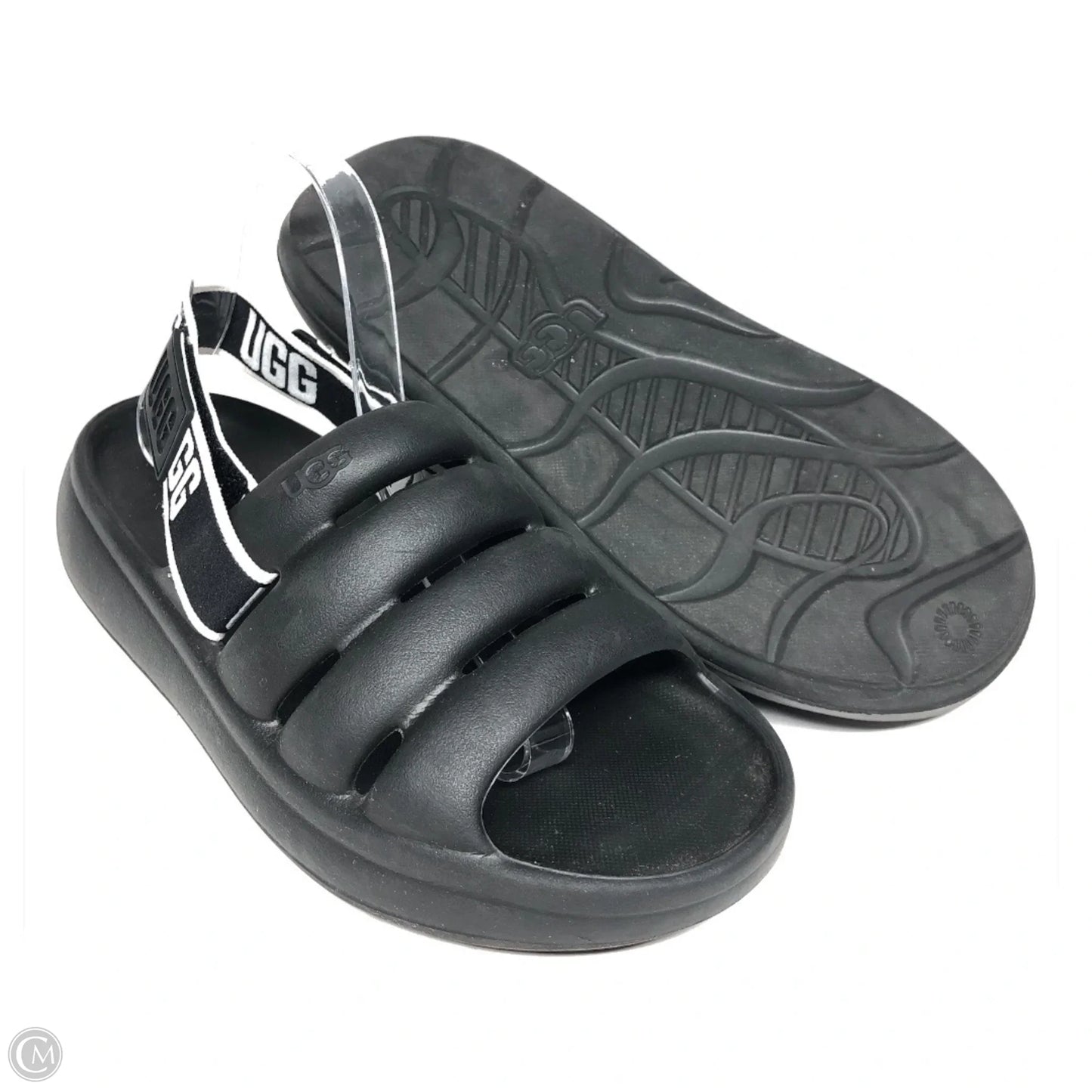 Sandals Flats By Ugg In Black, Size: 9