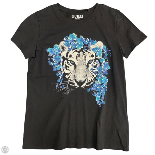 Top Short Sleeve By Guess In Black & White, Size: Xs