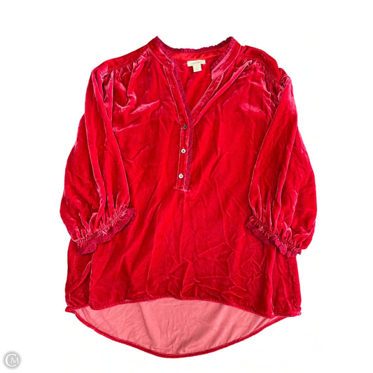 Top 3/4 Sleeve By Sundance In Red, Size: L