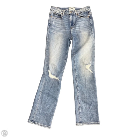 Jeans Straight By Paige In Blue Denim, Size: 0