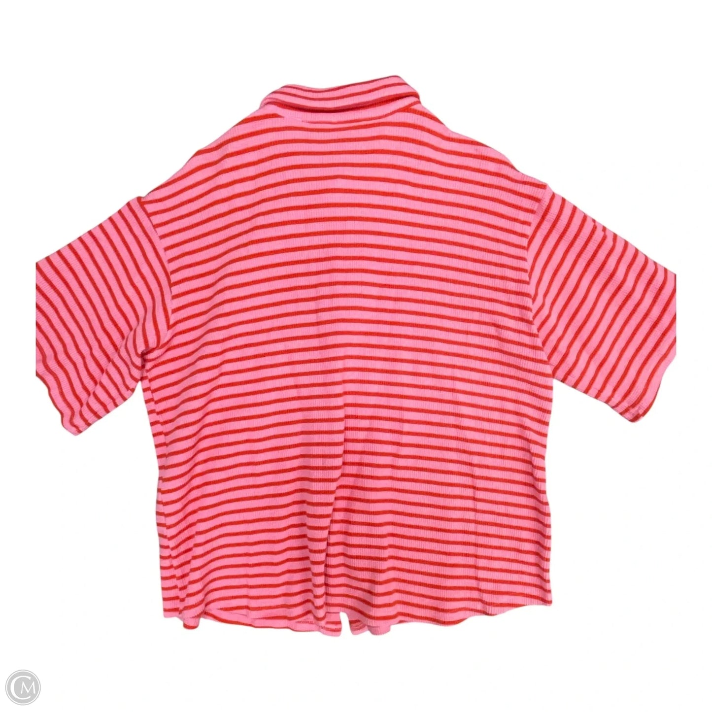 Top Short Sleeve By Petal & Pup In Pink & Red, Size: M