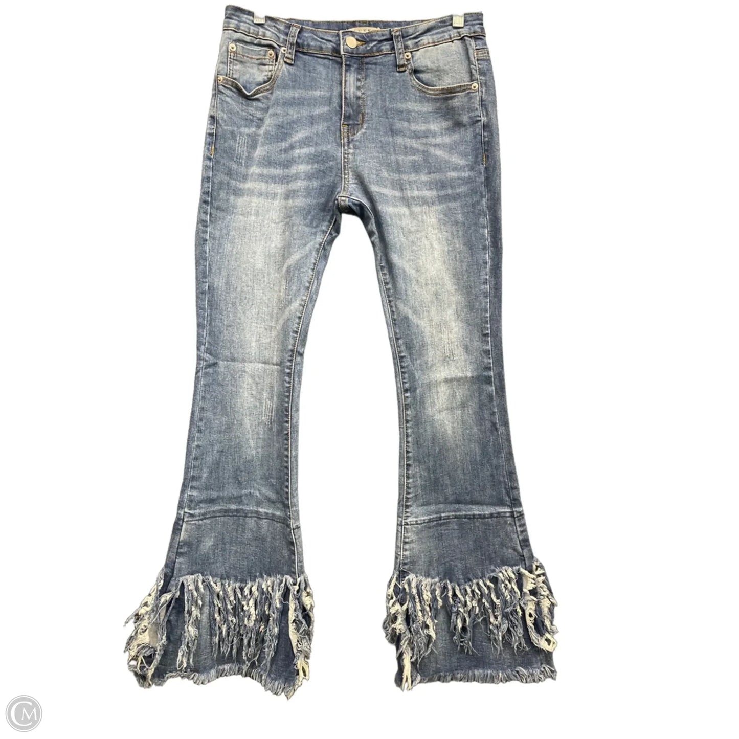 Jeans Flared By Luxe In Blue Denim, Size: 8