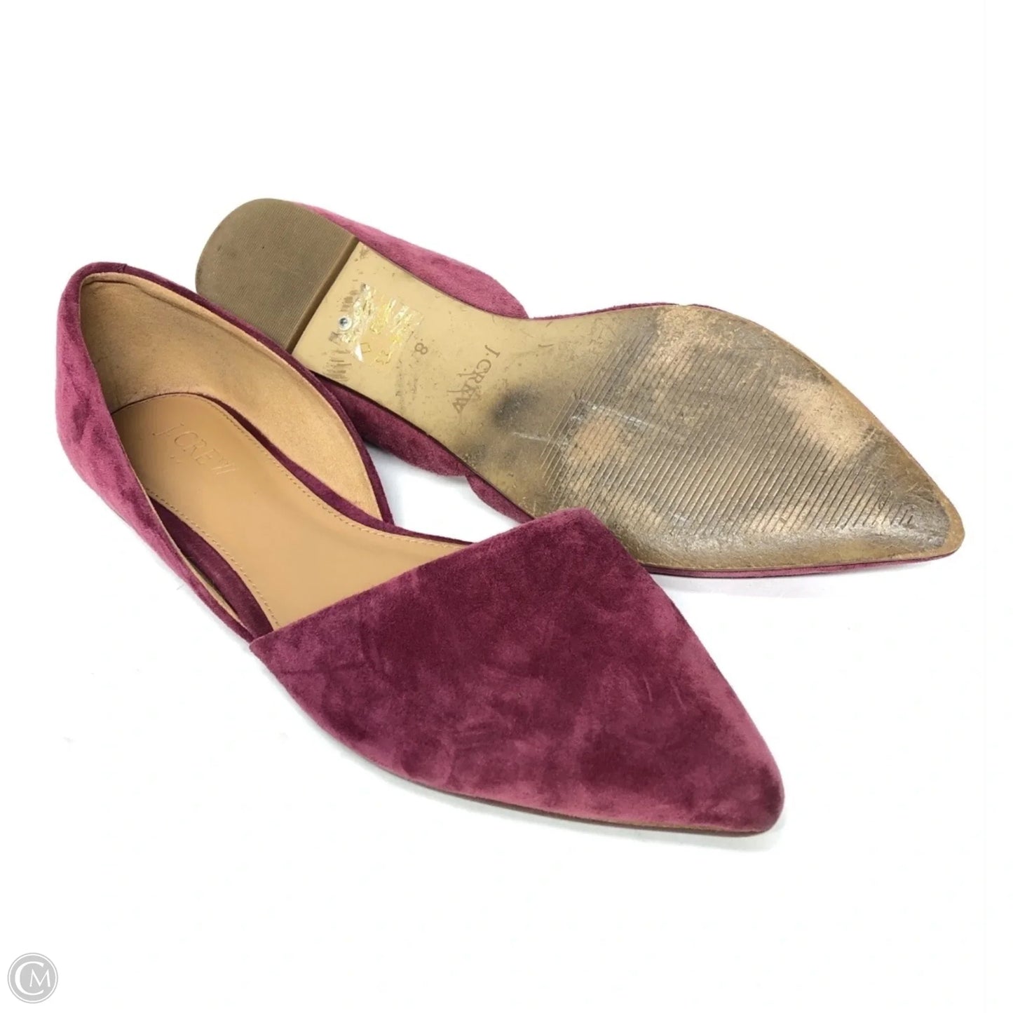 Shoes Flats By J. Crew In Maroon, Size: 8