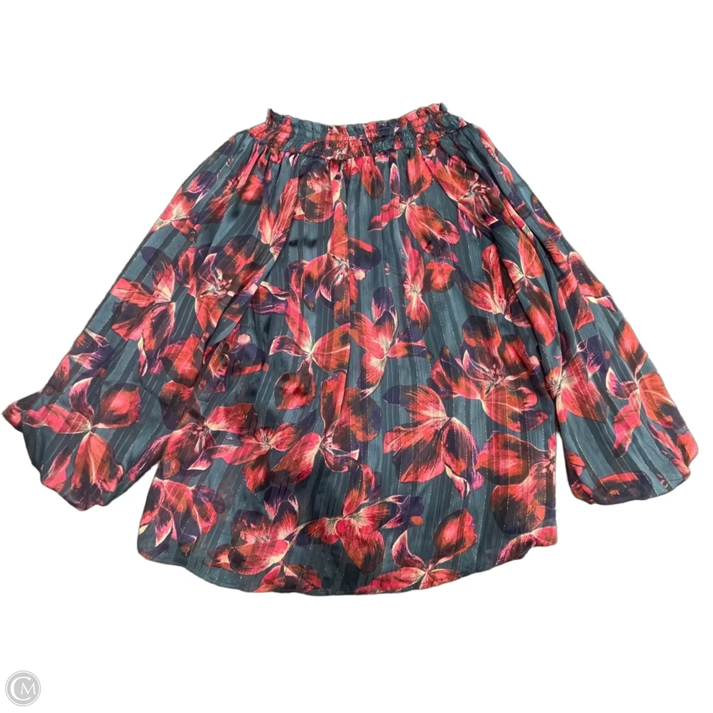 Blouse Long Sleeve By Zac And Rachel In Tie Dye Print, Size: S