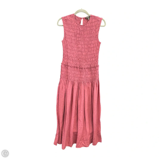 Dress Casual Midi By Banana Republic In Pink, Size: S