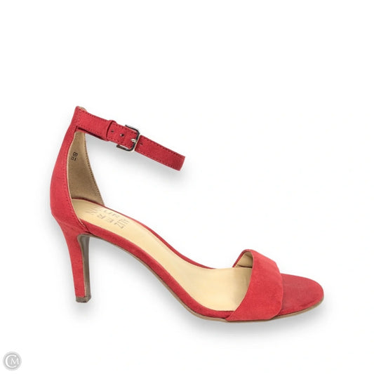 Sandals Heels Block By Naturalizer In Red, Size: 6.5