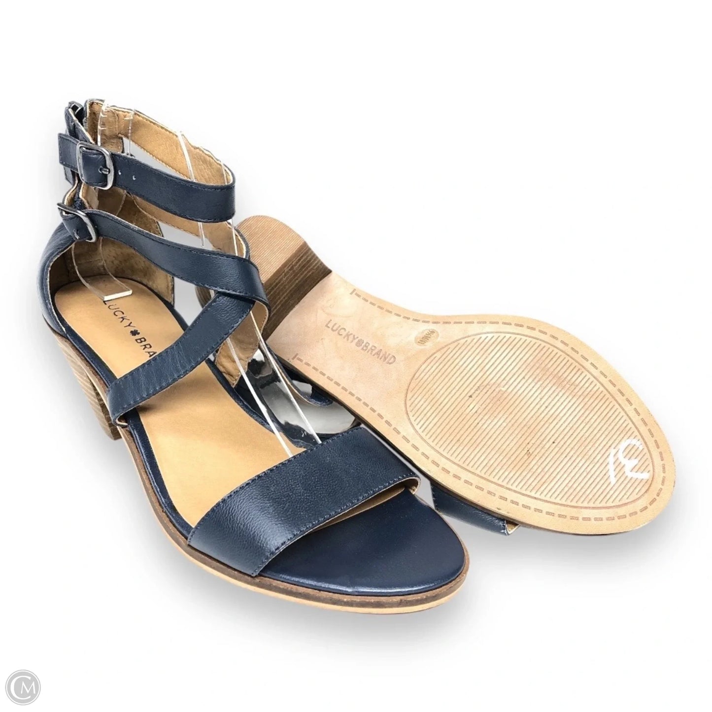 Shoes Heels Block By Lucky Brand In Navy, Size: 9.5