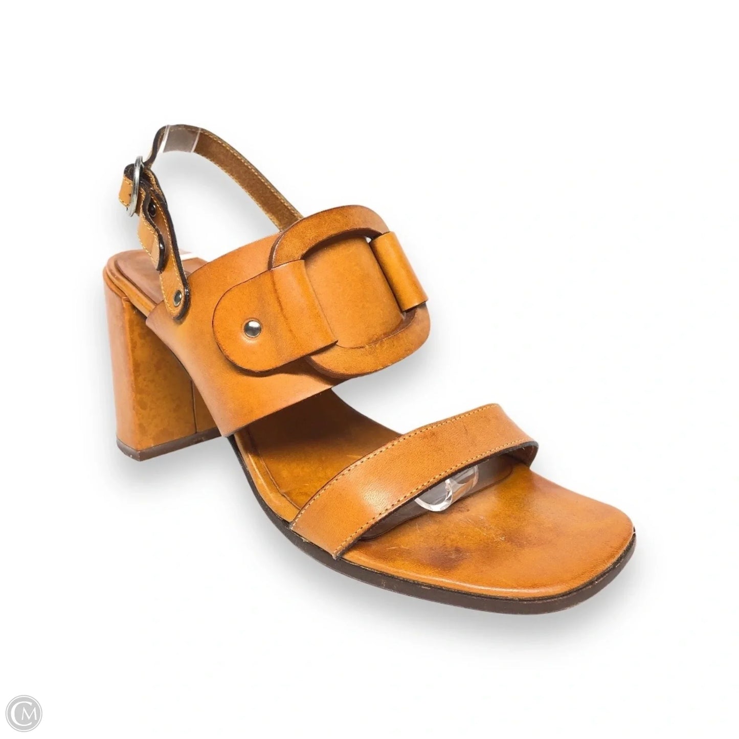 Sandals Heels Block By Cmb In Tan, Size: 8.5