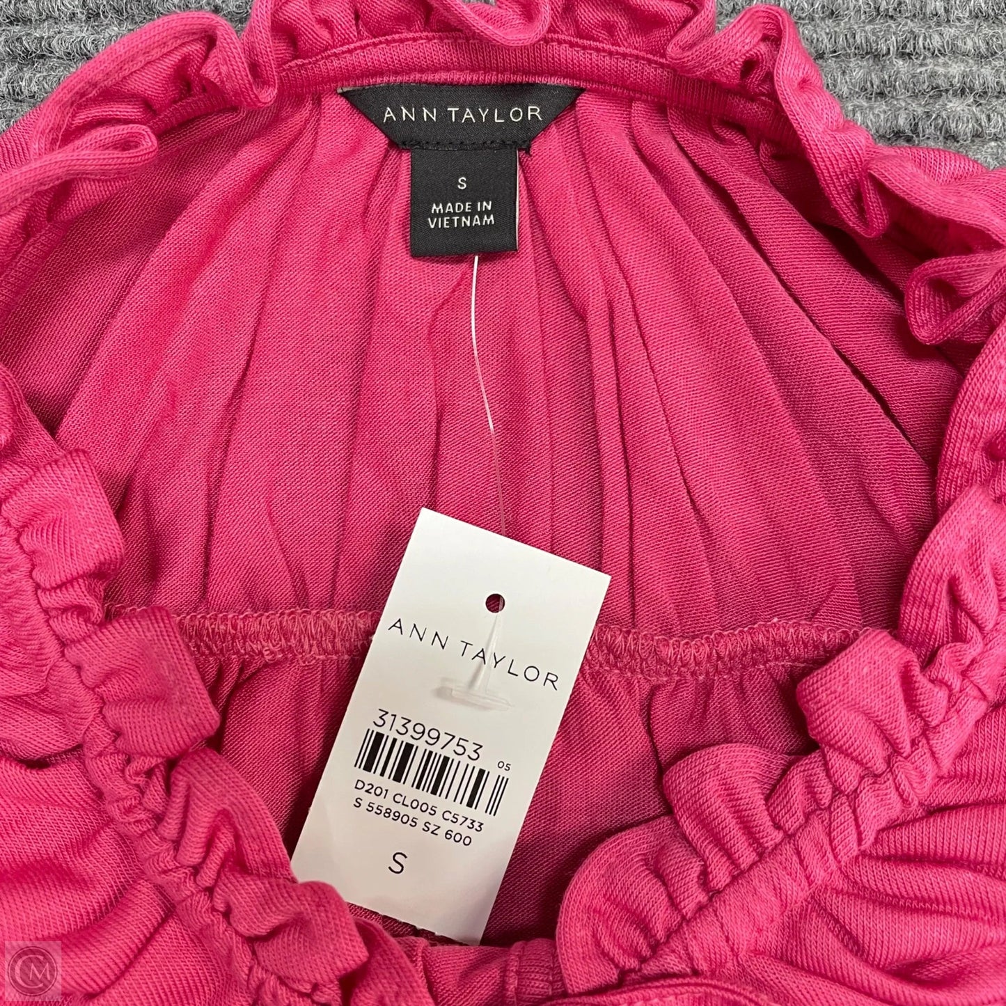 Top Short Sleeve By Ann Taylor In Pink, Size: S