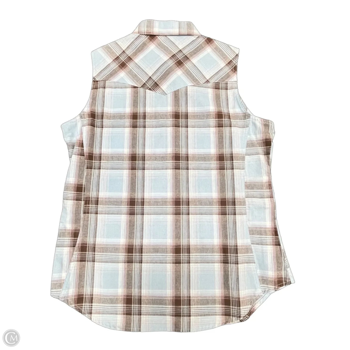 Top Sleeveless By Clothes Mentor In Plaid Pattern, Size: L