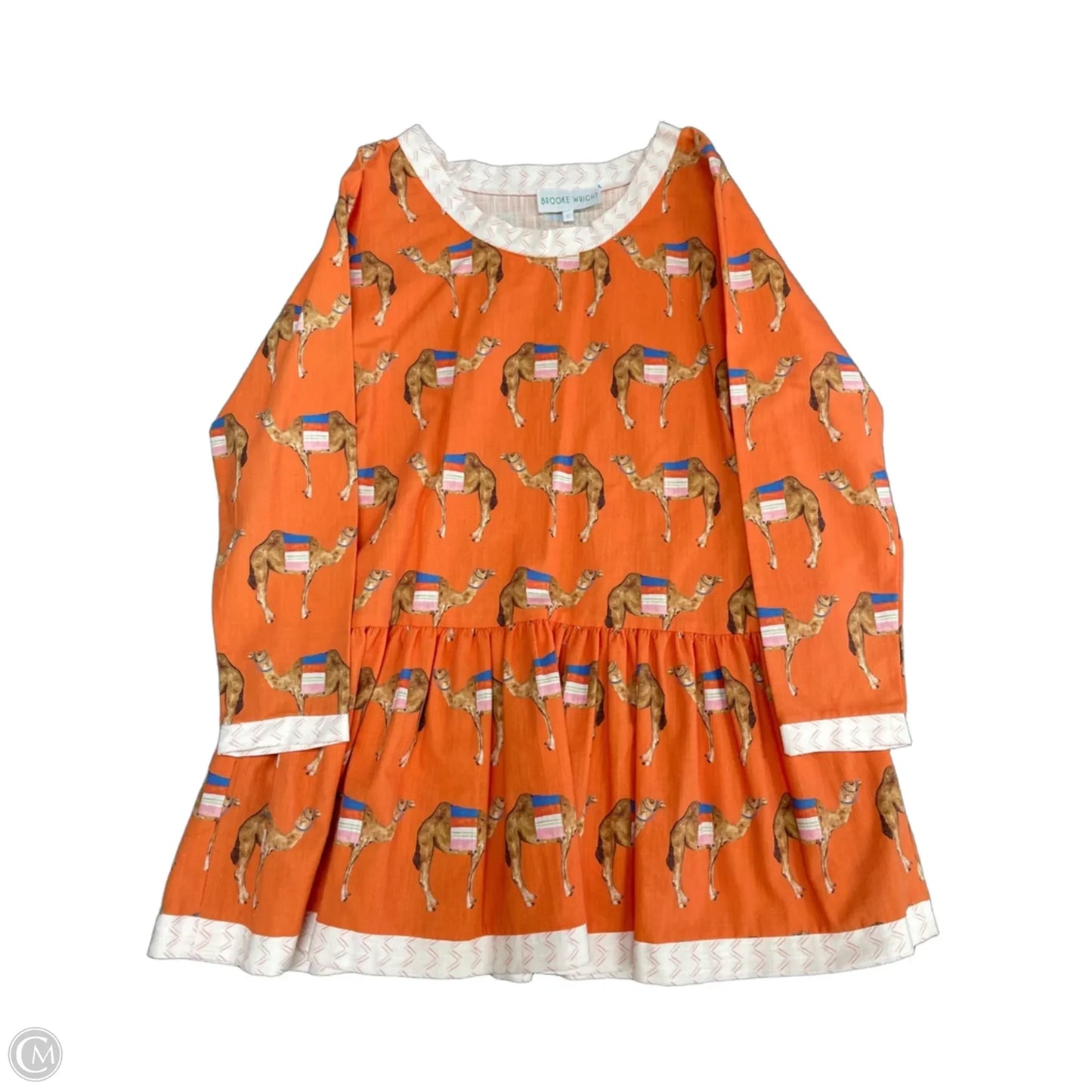 Tunic 3/4 Sleeve By Cmb In Orange, Size: L