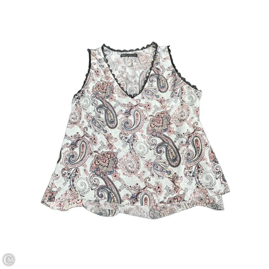 Blouse Sleeveless By White House Black Market In Grey, Size: L