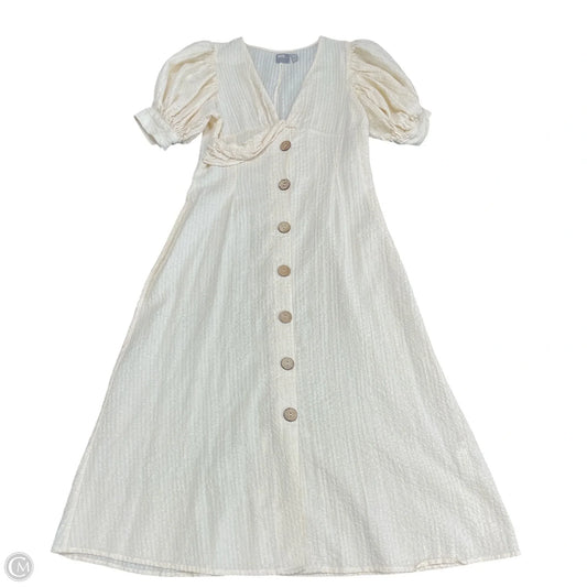 Dress Casual Midi By Asos In Cream, Size: 4