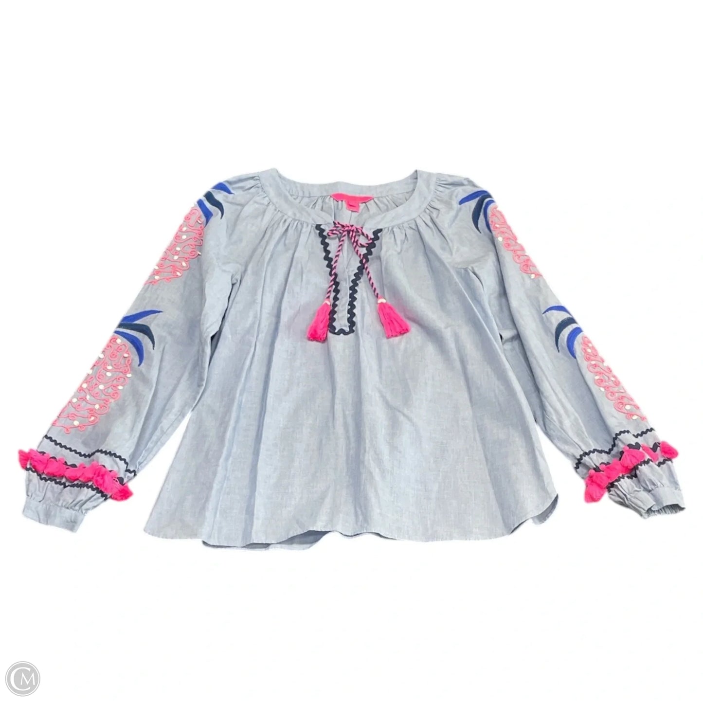 Top Long Sleeve By Lilly Pulitzer In Blue, Size: S
