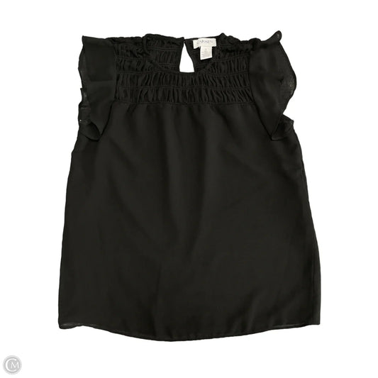 Blouse Short Sleeve By Carmen By Carmen Marc Valvo In Black, Size: S