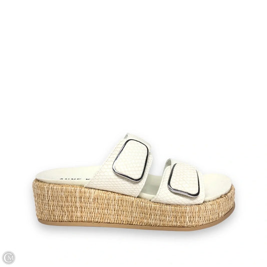 Sandals Heels Wedge By Anne Klein In White, Size: 9