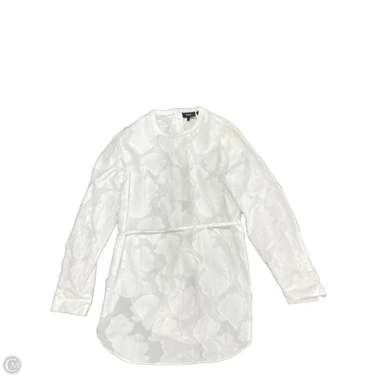 Top Long Sleeve By Theory In White, Size: S