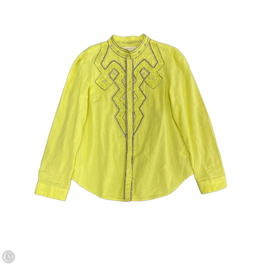 Top Long Sleeve By Anthropologie In Yellow, Size: S