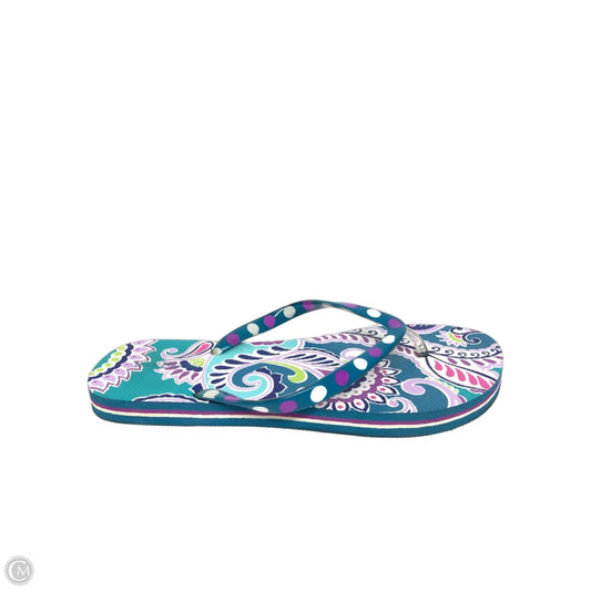 Sandals Flip Flops By Vera Bradley In Multi-colored, Size: 8