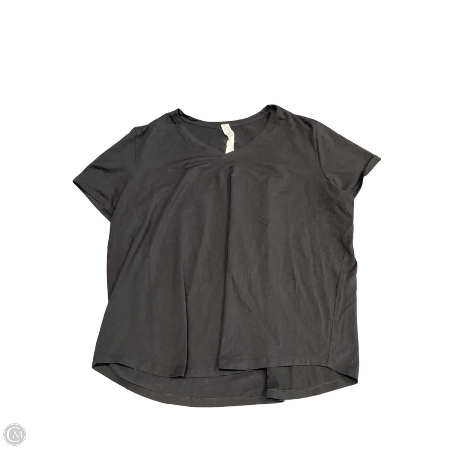 Athletic Top Short Sleeve By Lululemon In Black, Size: 20