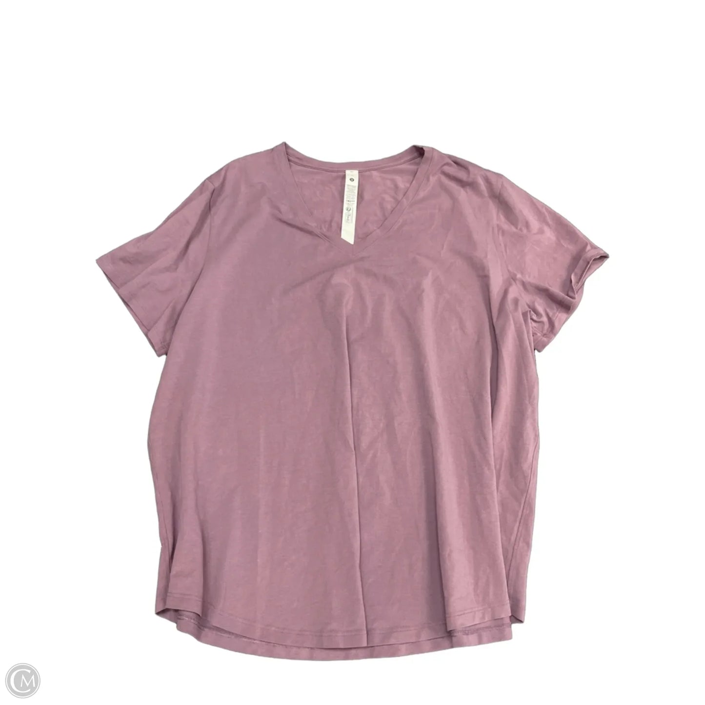 Athletic Top Short Sleeve By Lululemon In Purple, Size: 20