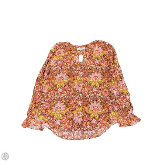 Top Long Sleeve By Loft In Multi-colored, Size: L
