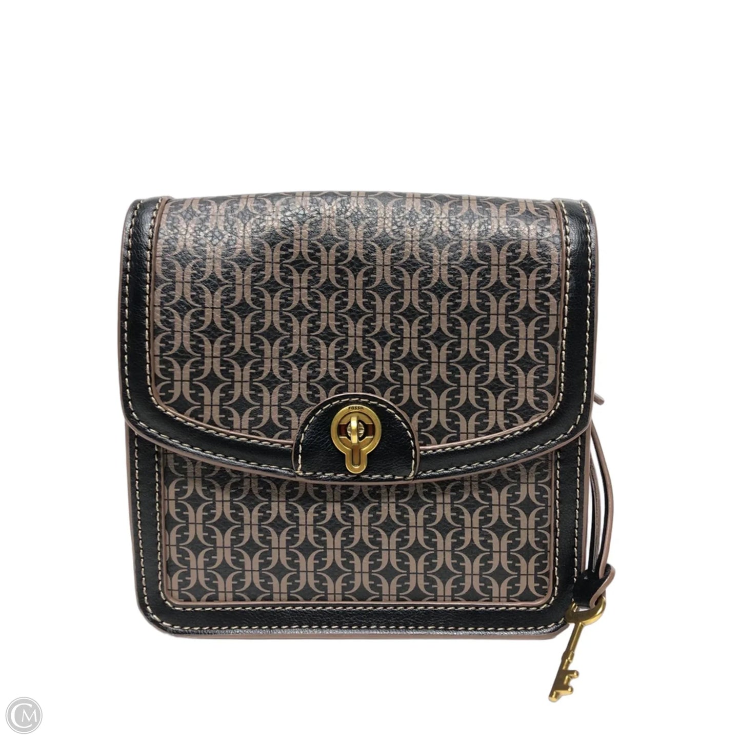 Crossbody Leather By Fossil, Size: Small