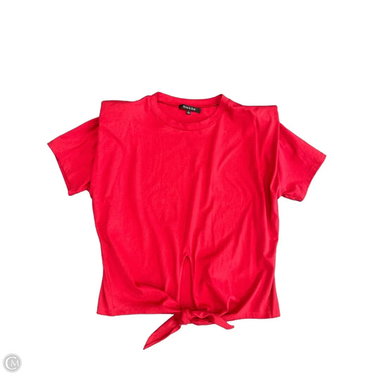 Top Short Sleeve By Strut & Bolt In Red, Size: L