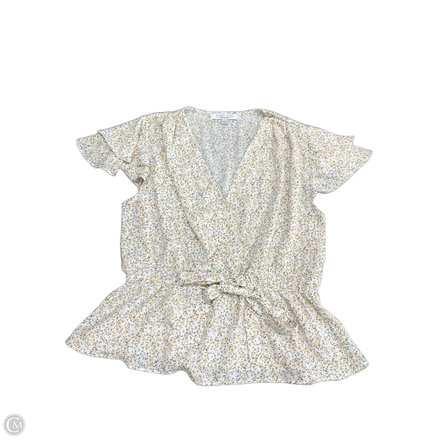 Blouse Short Sleeve By Sweet Rain In Floral Print, Size: L