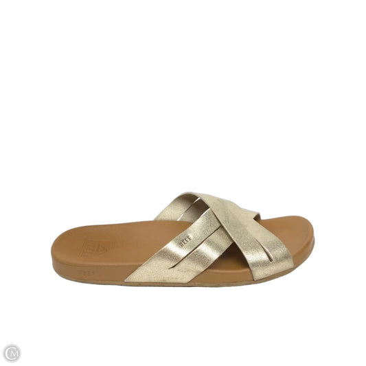 Sandals Flats By Reef In Gold, Size: 10