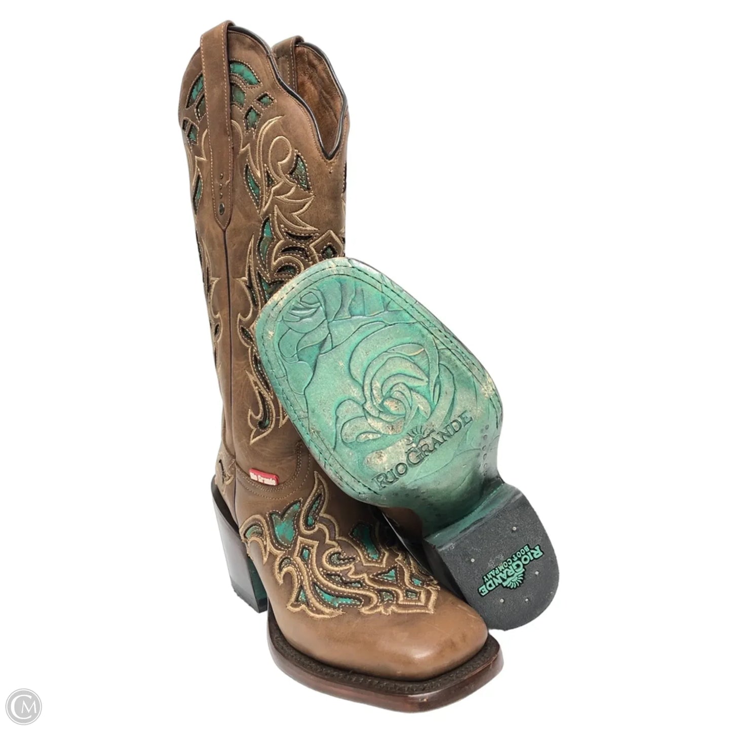 Boots Western By Cma In Brown & Green, Size: 6