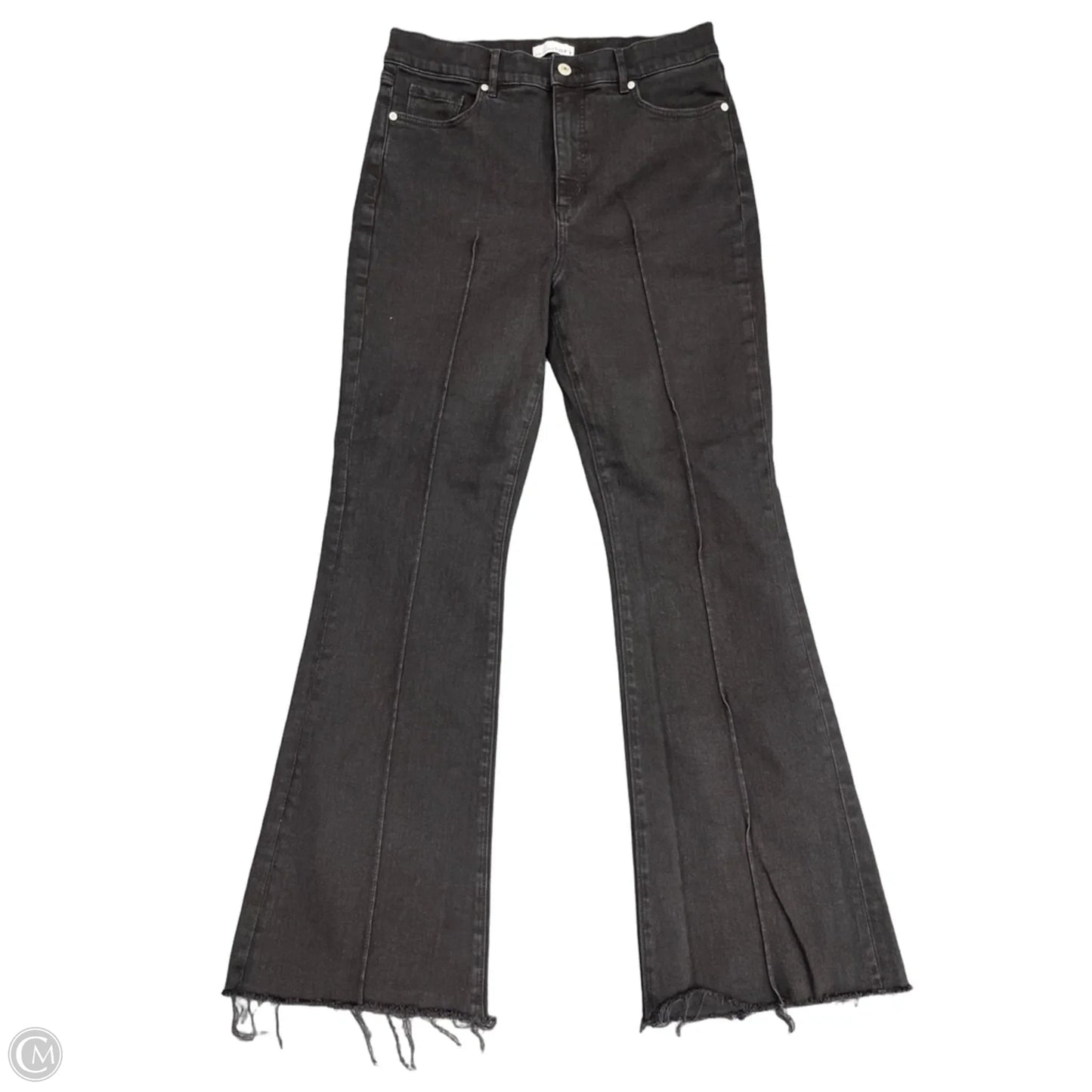 Jeans Flared By Loft In Black, Size: 10