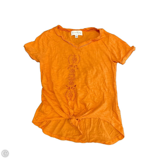 Top Short Sleeve By French Laundry In Orange, Size: M