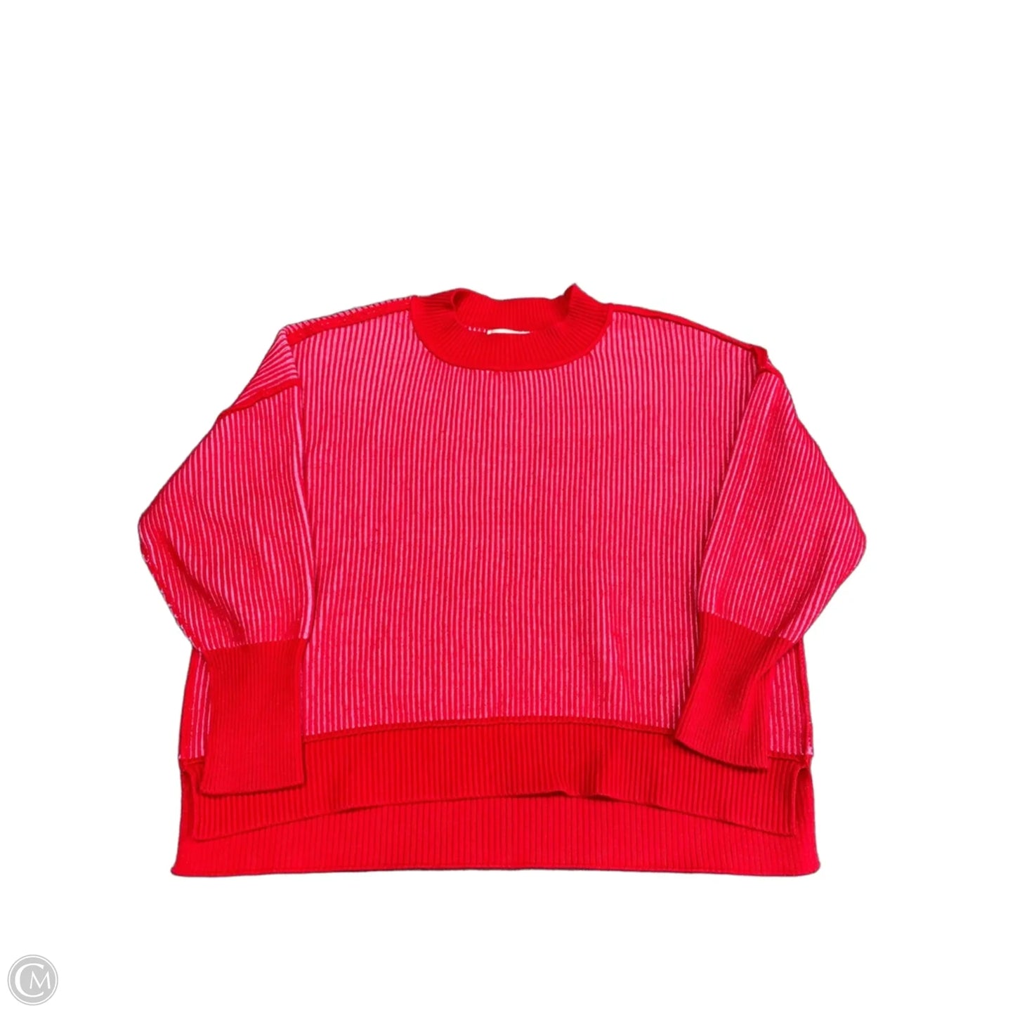 Sweater By Zenana In Pink & Red, Size: M