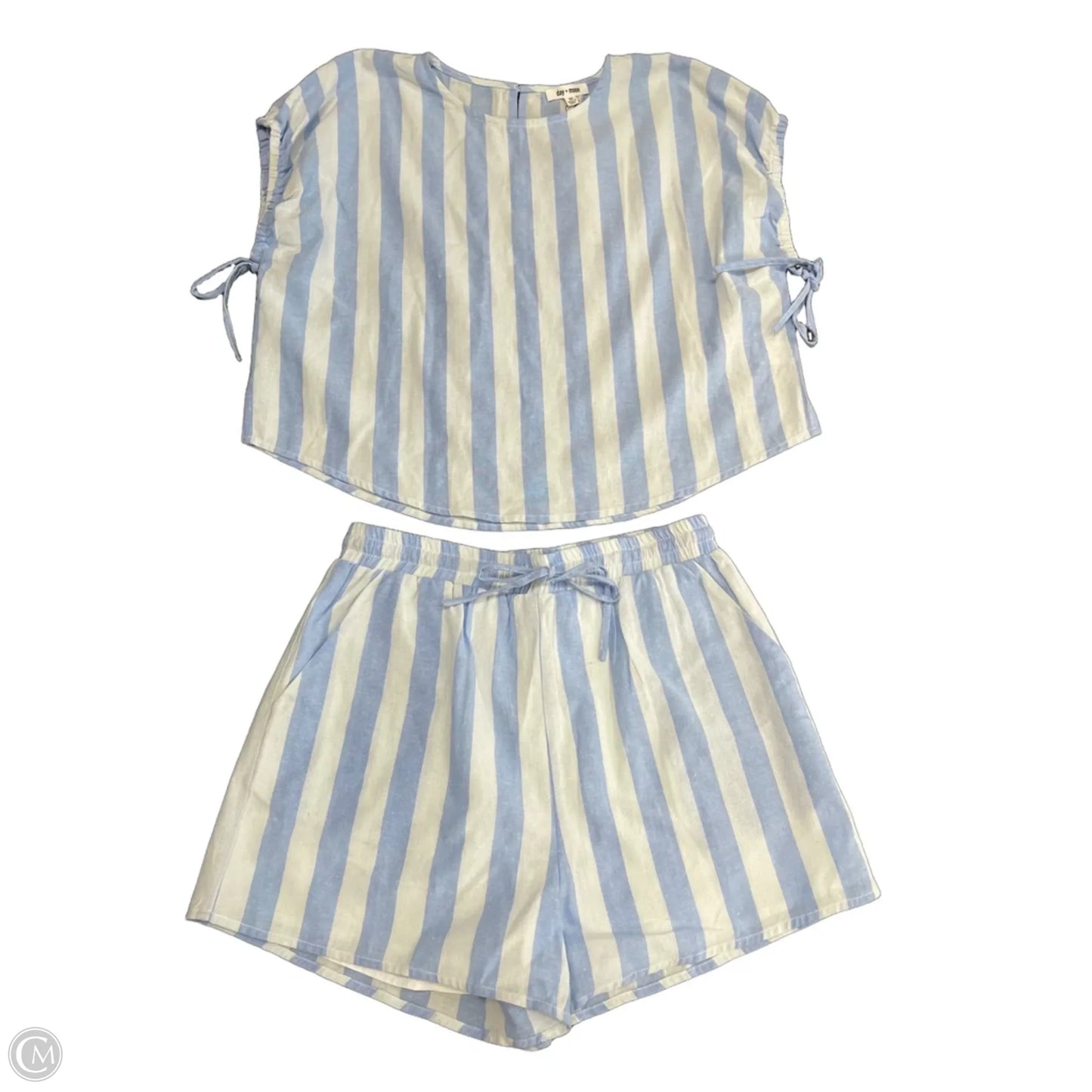 Shorts Set By Day + Moon In Blue & White, Size: M