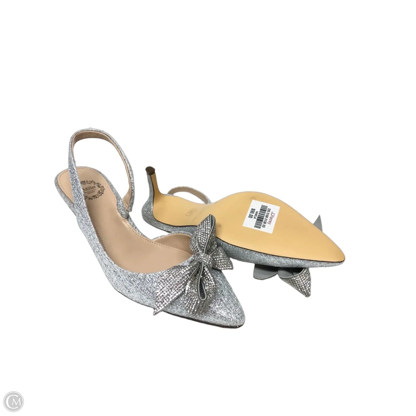Shoes Heels Kitten By Clothes Mentor In Silver, Size: 6
