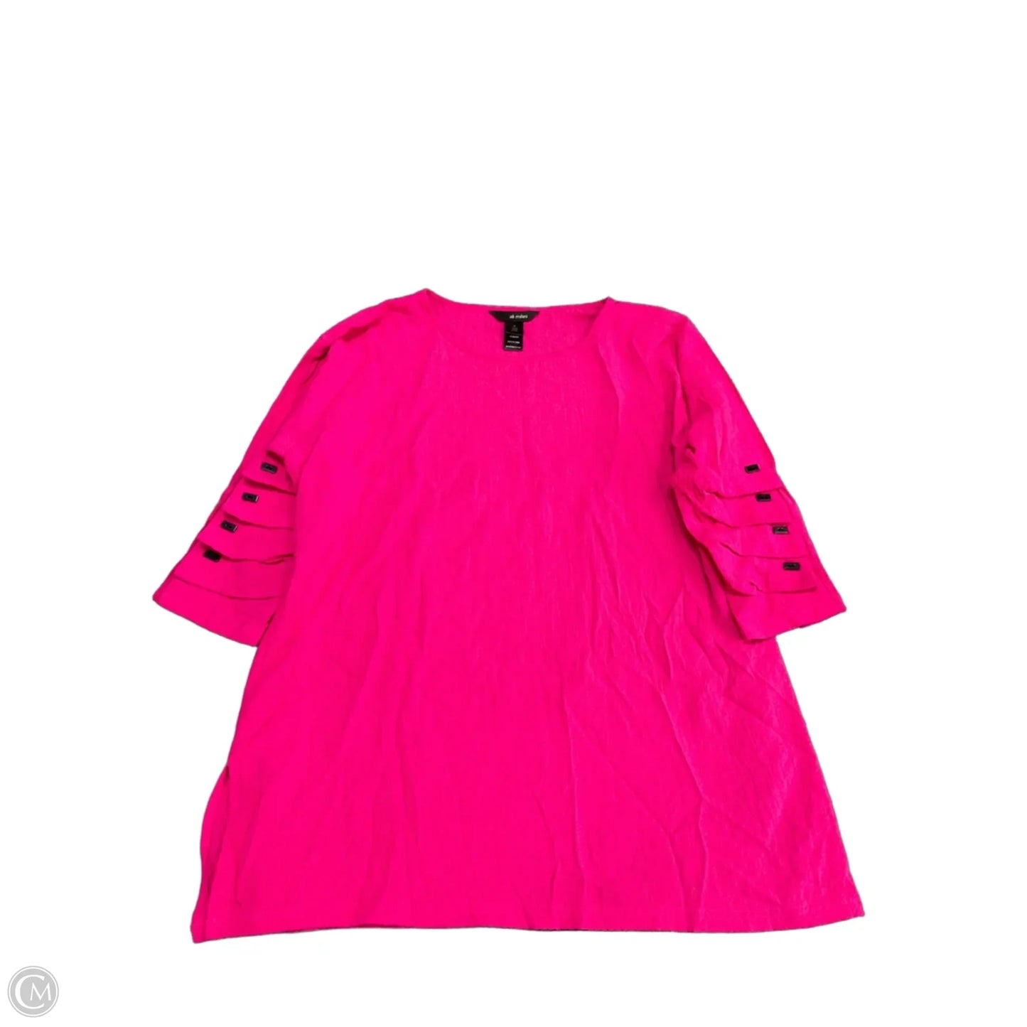Tunic Short Sleeve By Ali Miles In Pink, Size: M