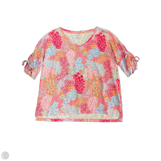 Top 3/4 Sleeve By Talbots In Multi-colored, Size: Lp