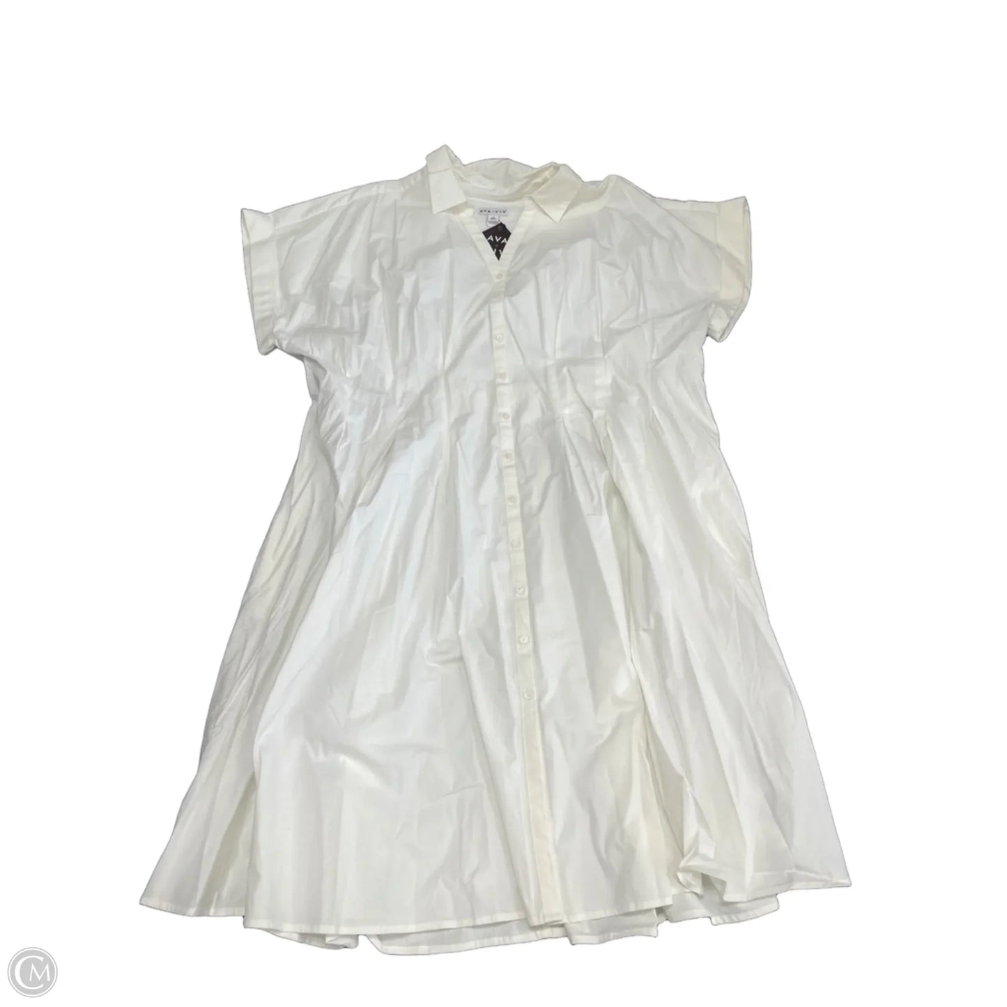 Dress Casual Short By Ava & Viv In Ivory, Size: 4x
