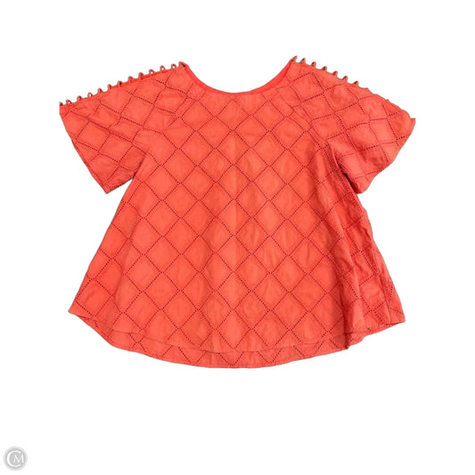 Top Short Sleeve By Madewell In Orange, Size: M