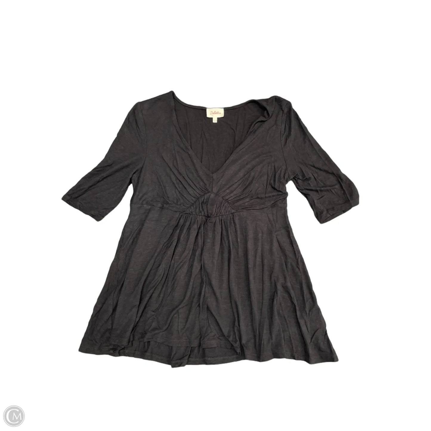 Top Short Sleeve By Deletta In Black, Size: M