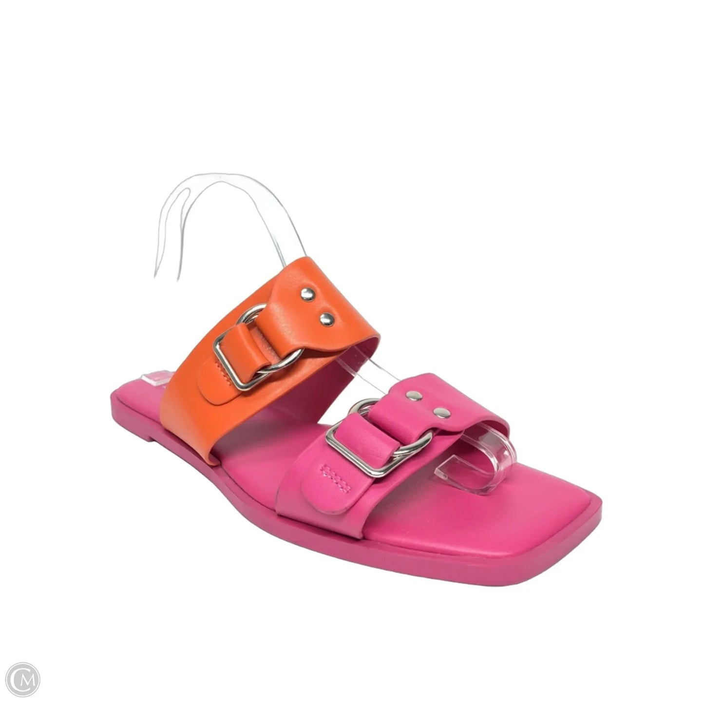 Sandals Flats By Soda In Orange & Pink, Size: 9