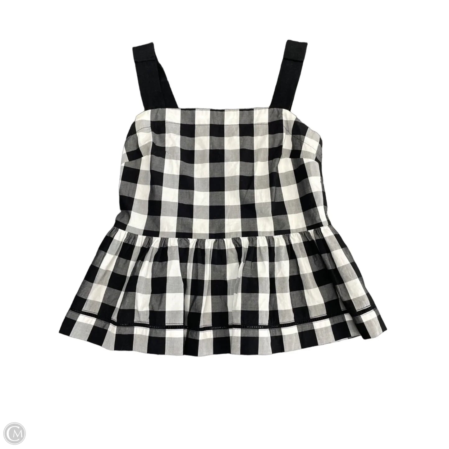 Top Sleeveless Designer By Kate Spade In Black & White, Size: 2