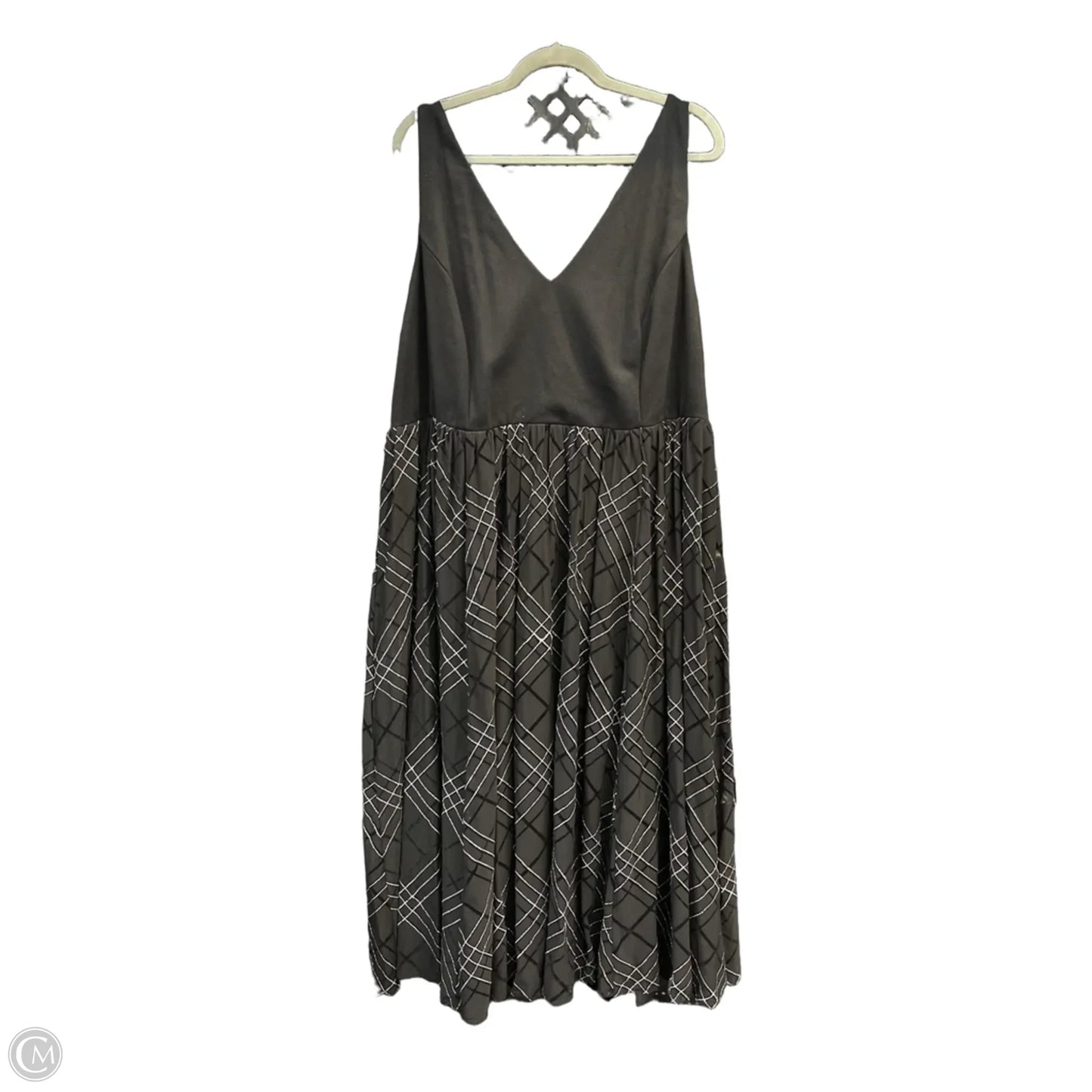 Dress Party Midi By Torrid In Black & Silver, Size: 24