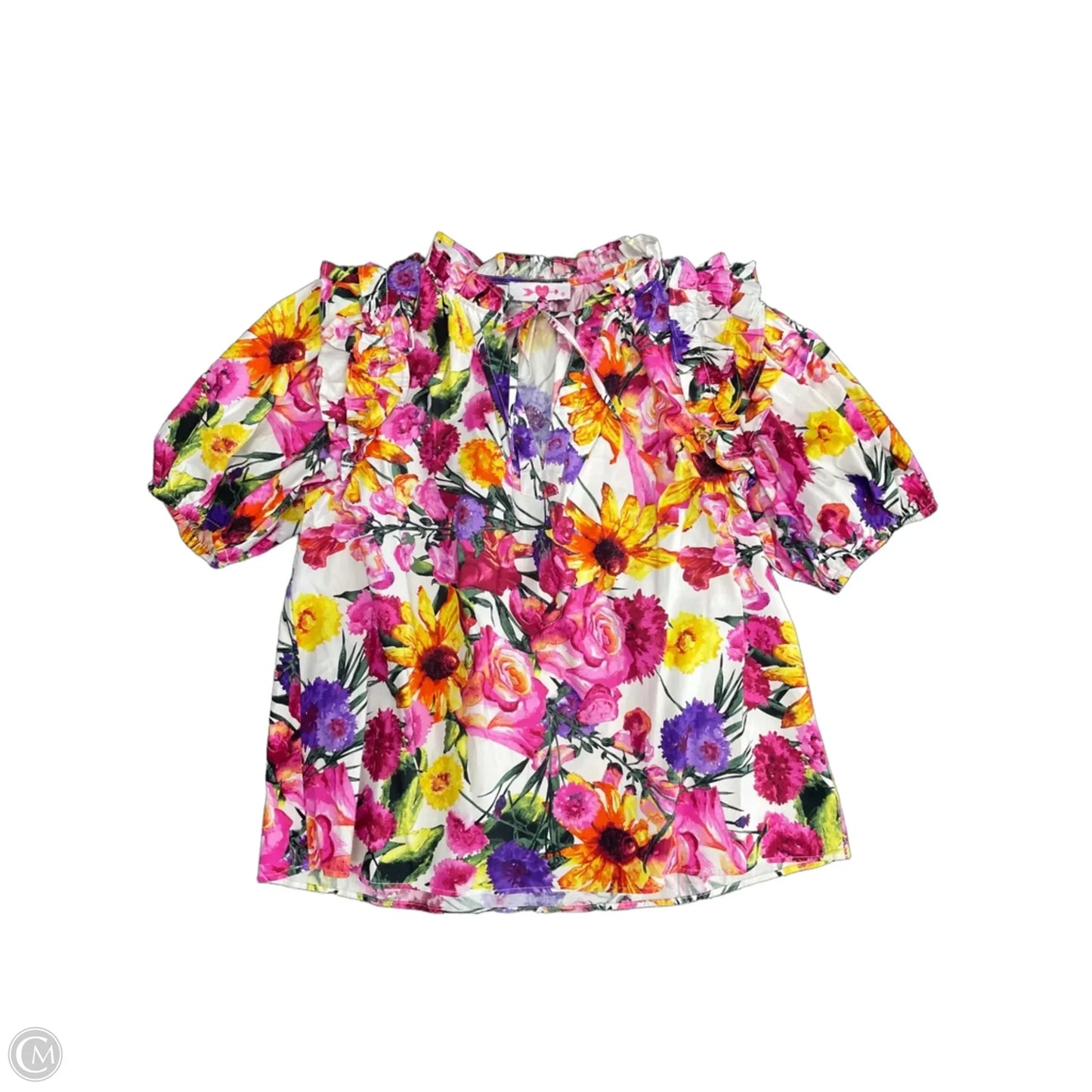 Top Short Sleeve By Buddy Love In Floral Print, Size: M