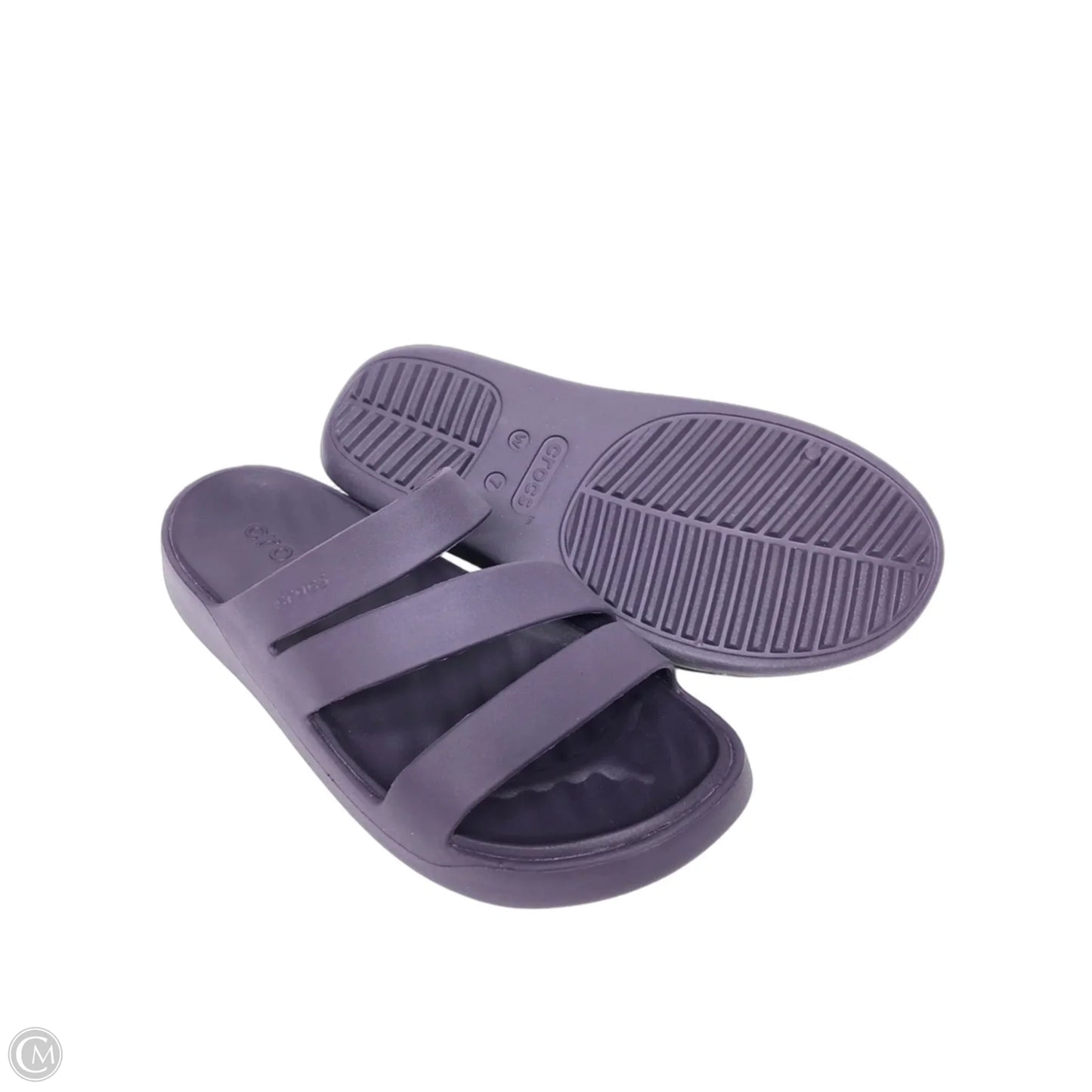 Sandals Flats By Crocs In Purple, Size: 7