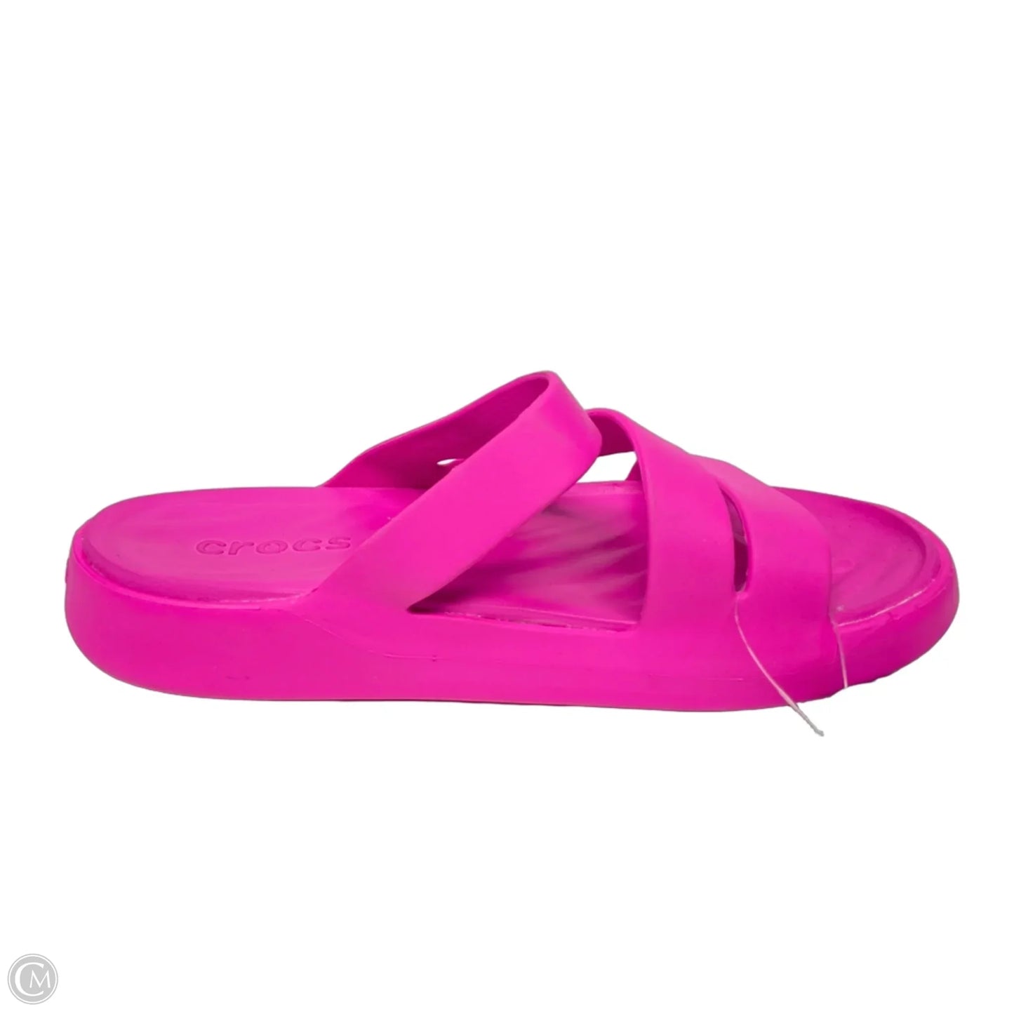 Sandals Flats By Crocs In Pink, Size: 7